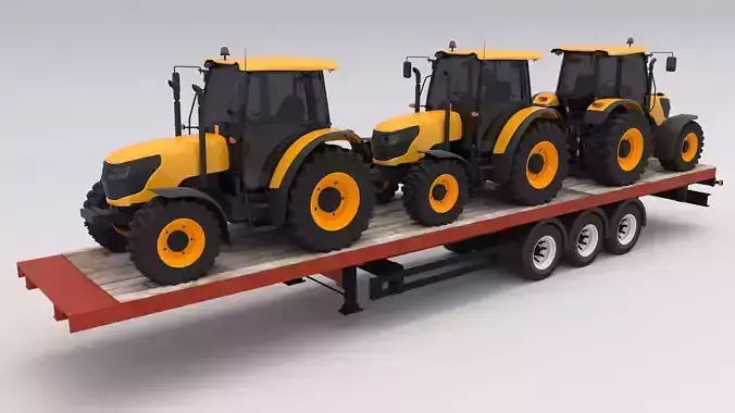 Trailer with Tractors