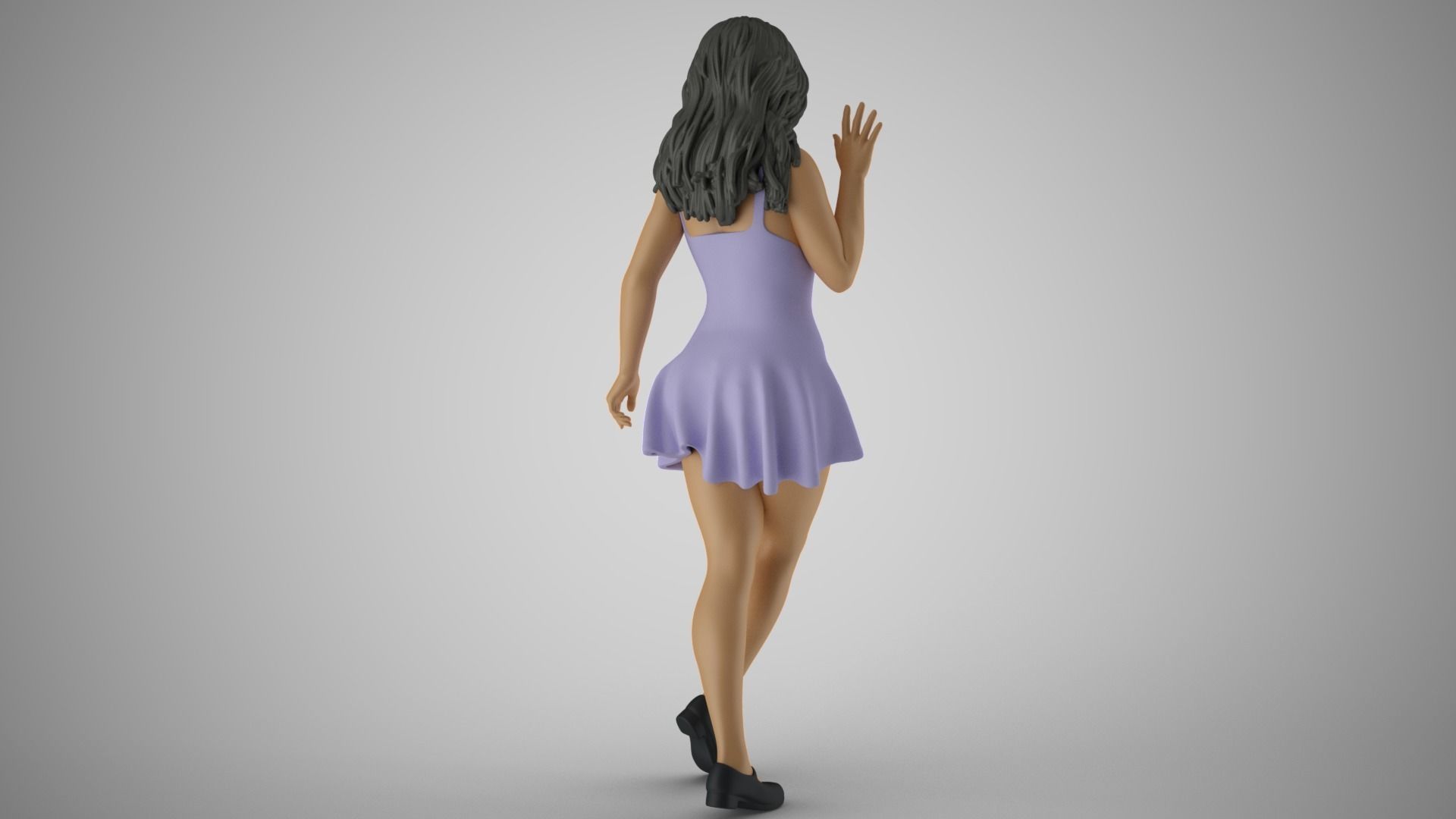 Girl Showing Herself 3D print model_6