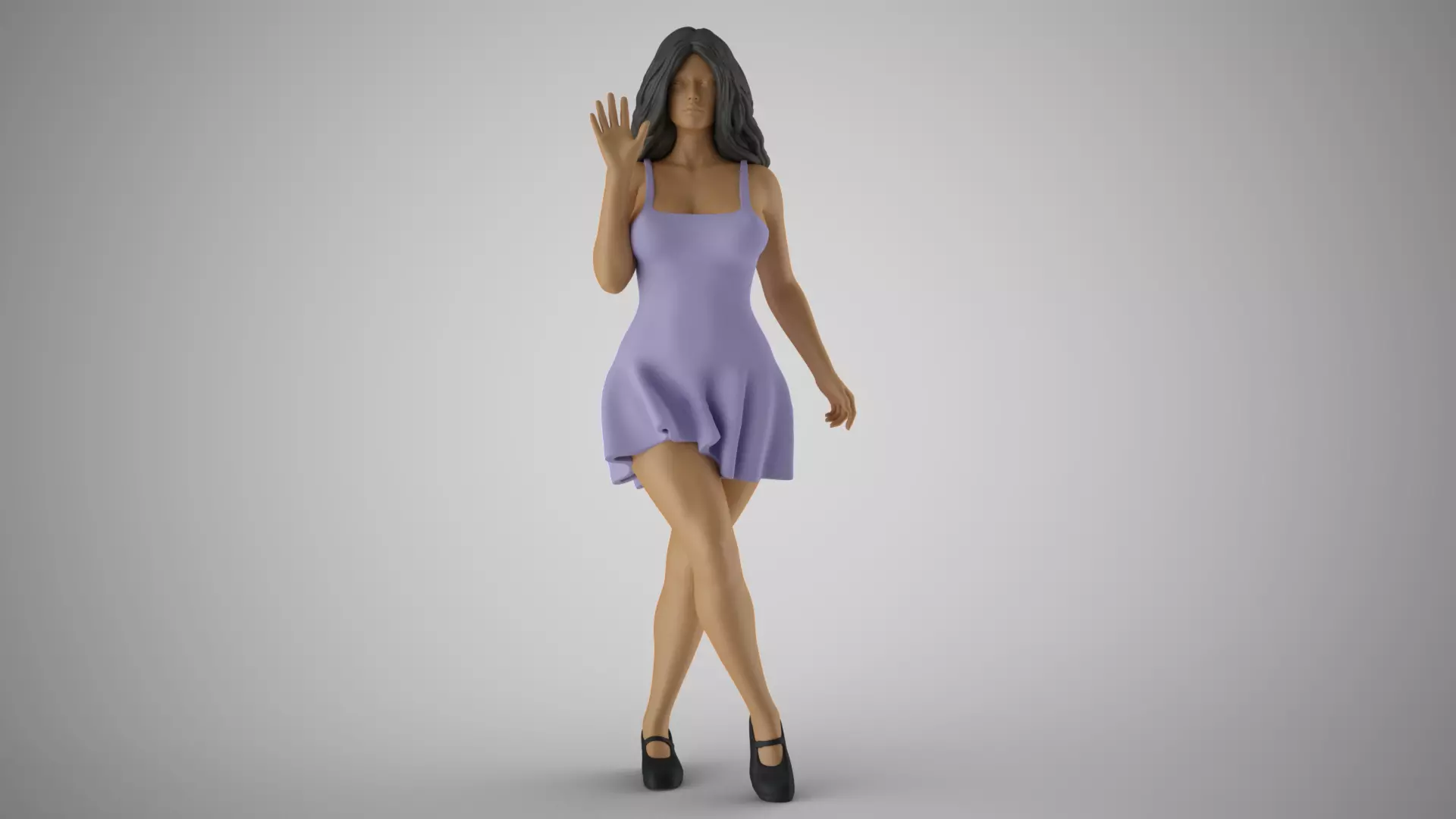 Girl Showing Herself 3D print model_0