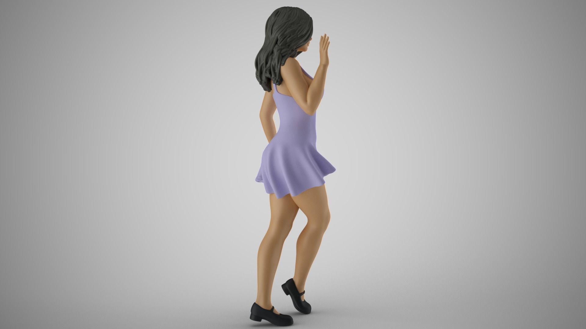 Girl Showing Herself 3D print model_5