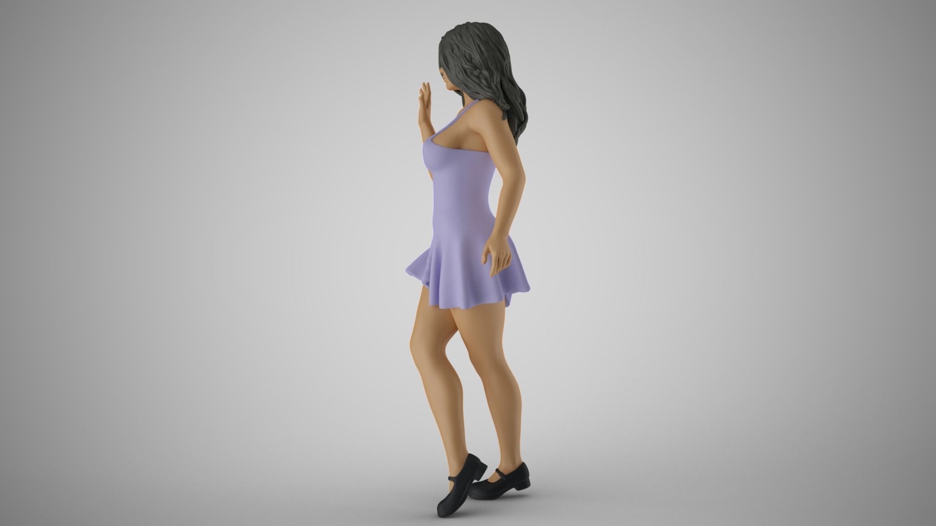 Girl Showing Herself 3D print model_9