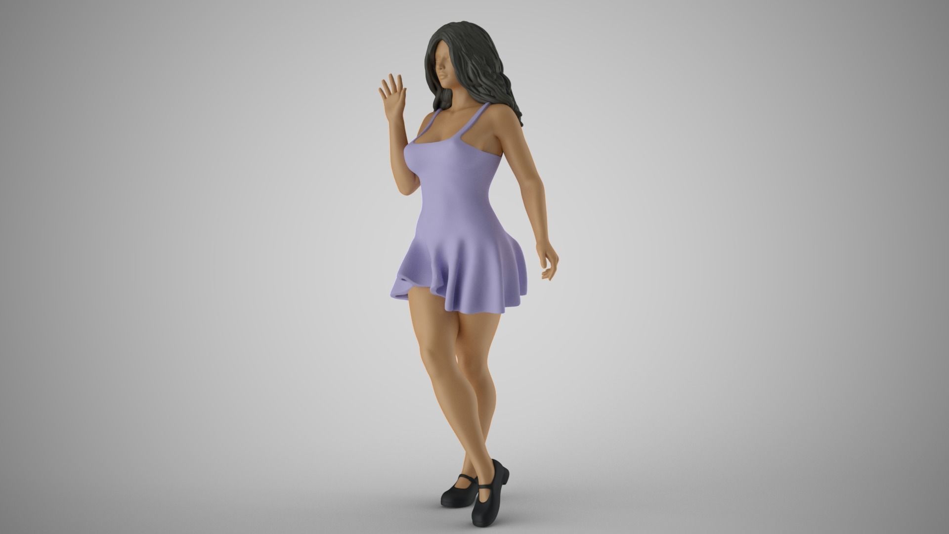 Girl Showing Herself 3D print model_10
