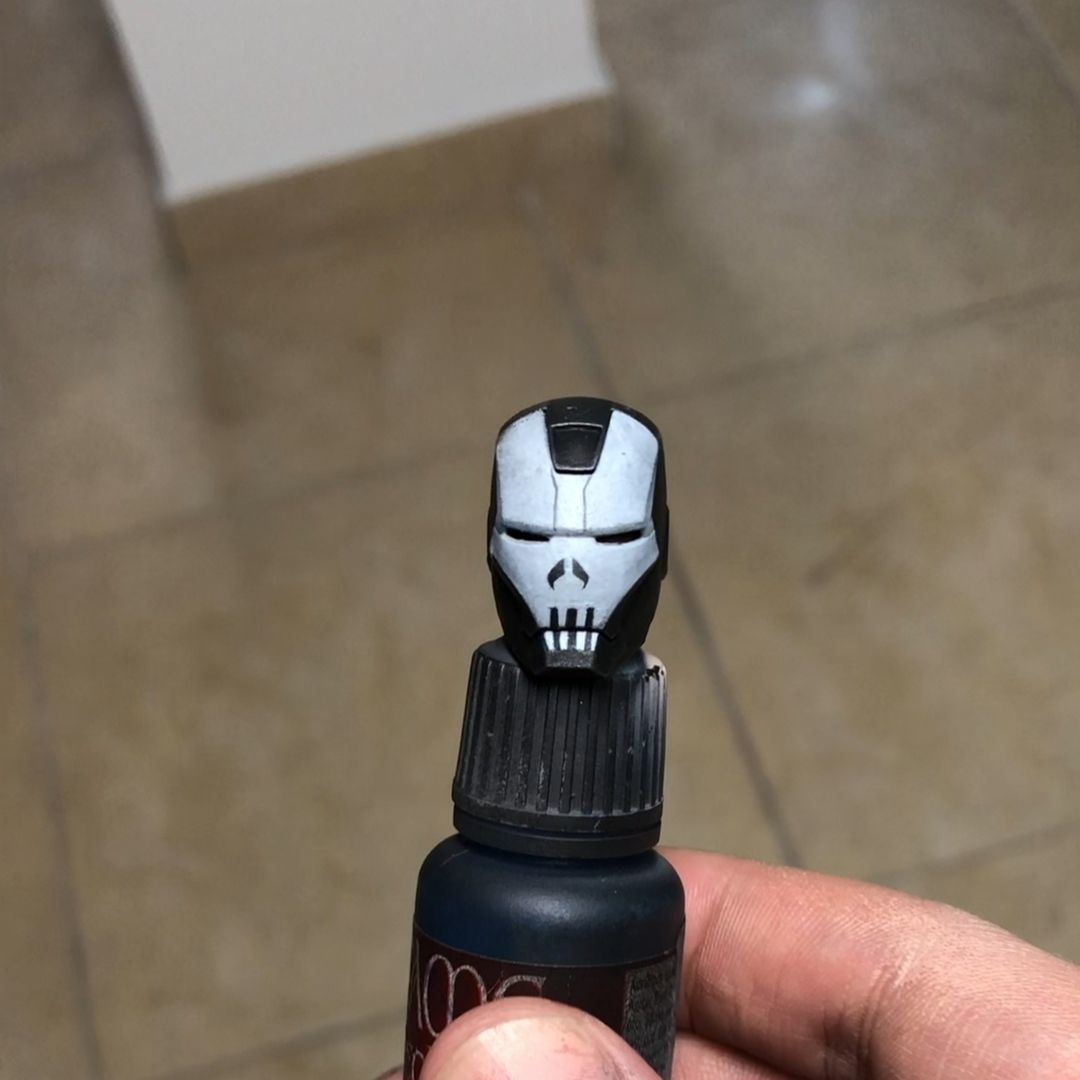 Punisher Warmachine head custom 6 inches 3D print model_2