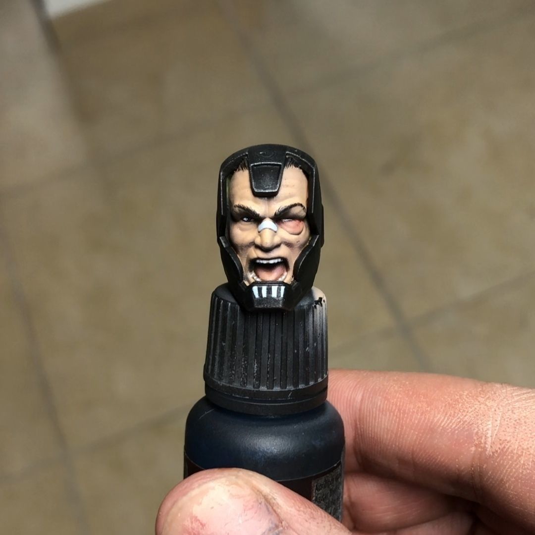Punisher Warmachine head custom 6 inches 3D print model_3