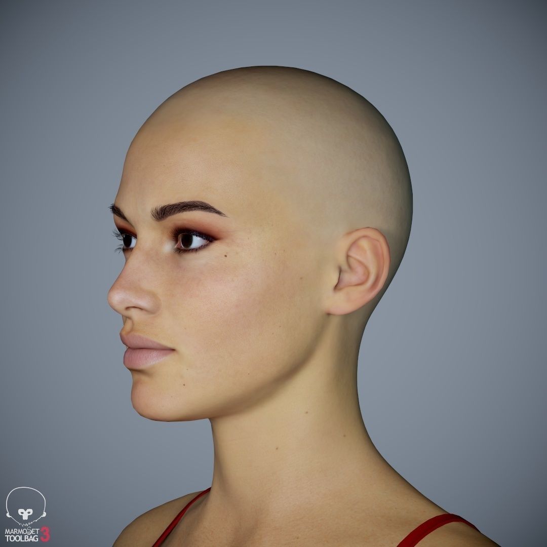 Female Character - Ana - Dress Low-poly 3D model_49