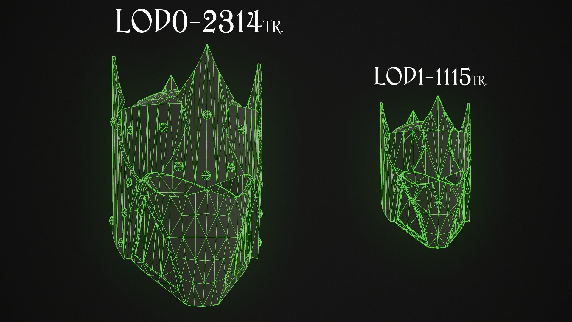 Knight Helmet 05 Low-poly 3D model_17