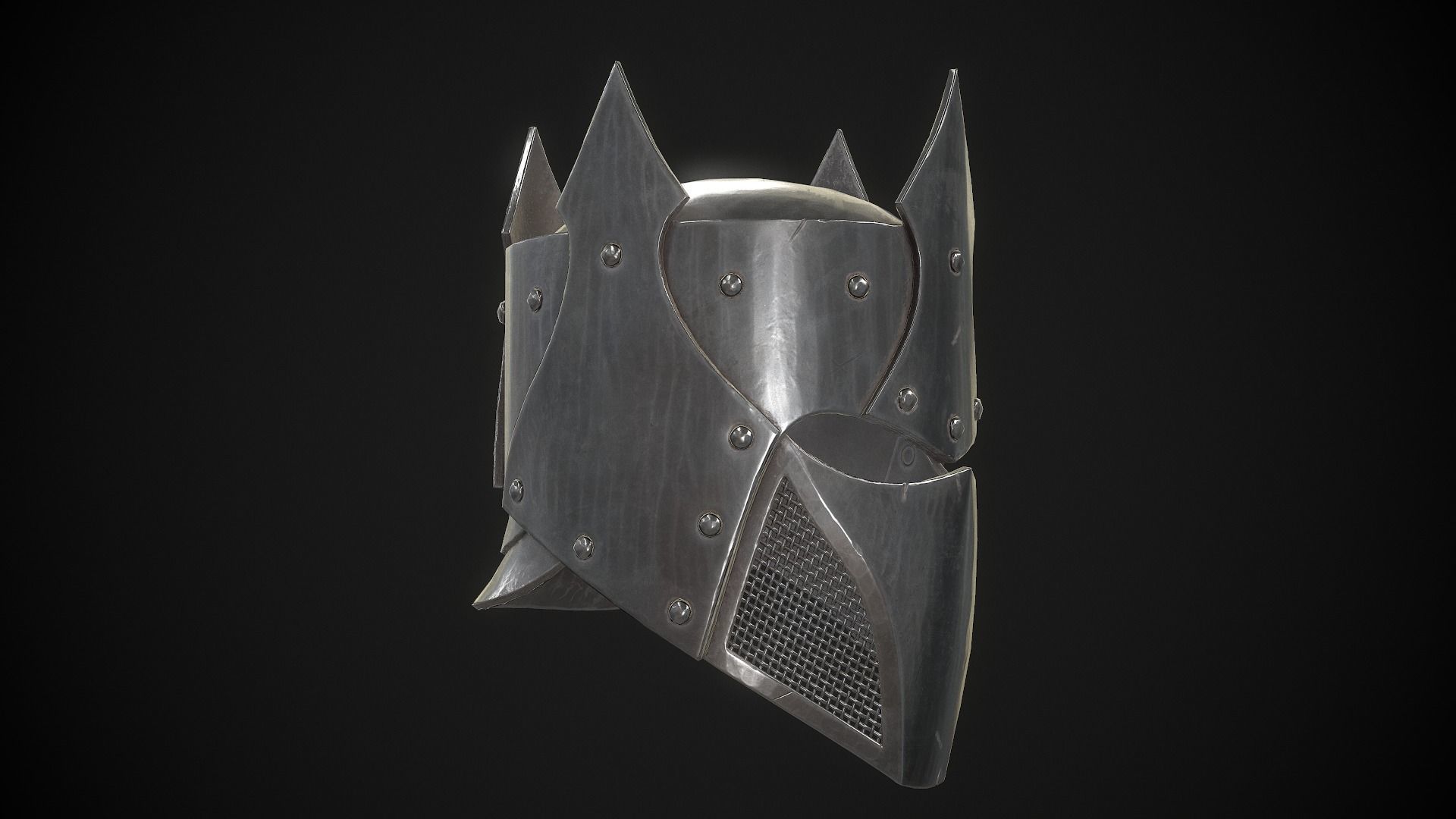 Knight Helmet 05 Low-poly 3D model_14