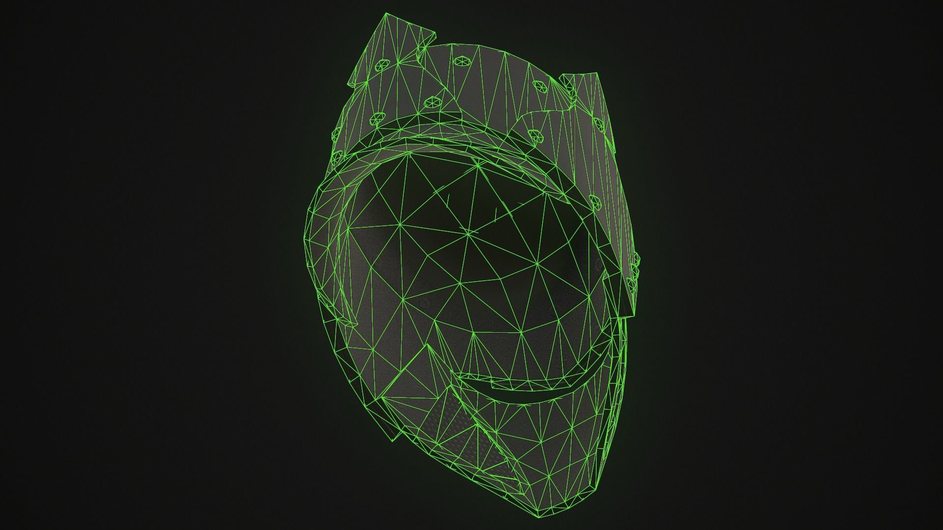 Knight Helmet 05 Low-poly 3D model_21