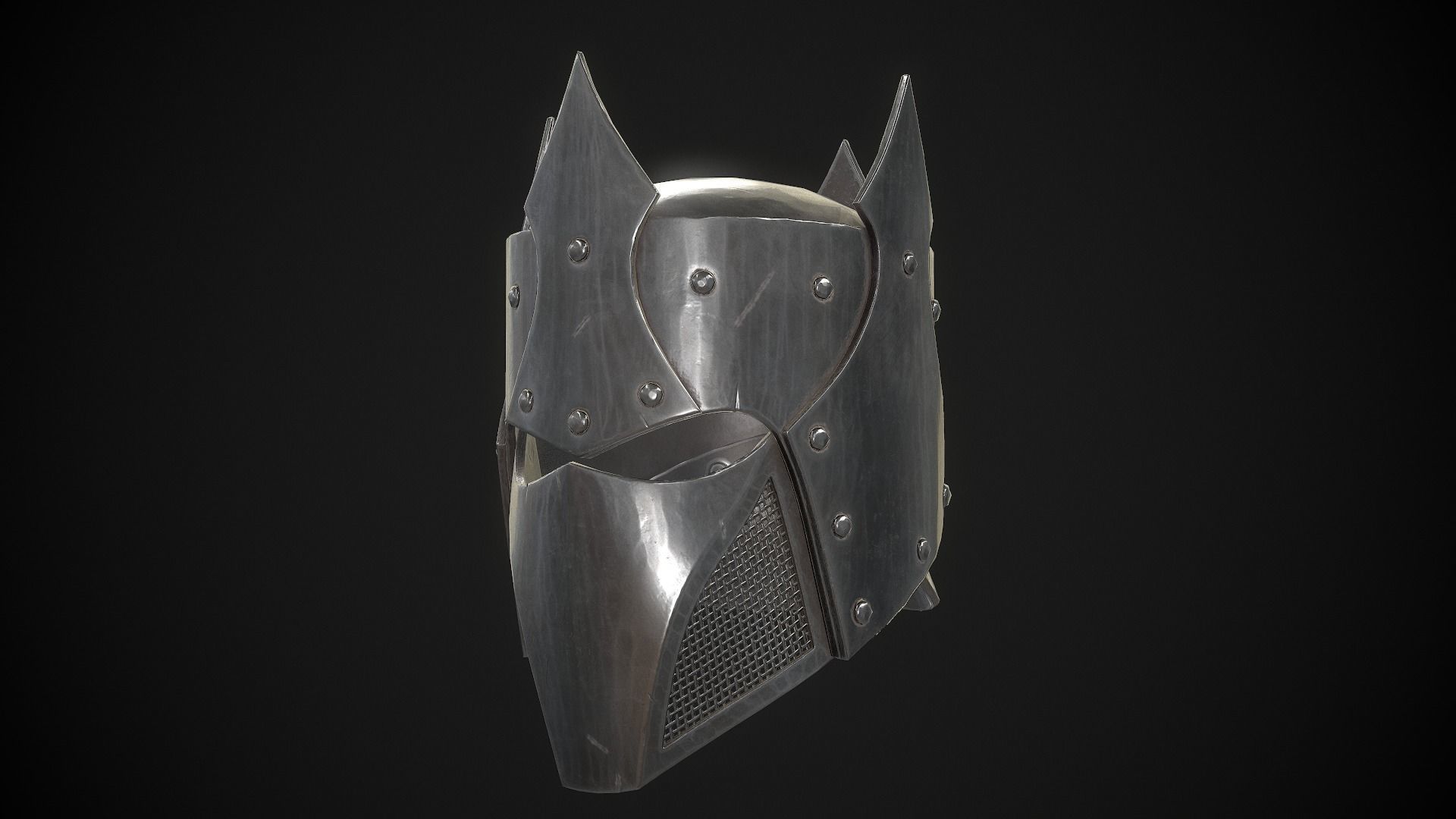 Knight Helmet 05 Low-poly 3D model_5