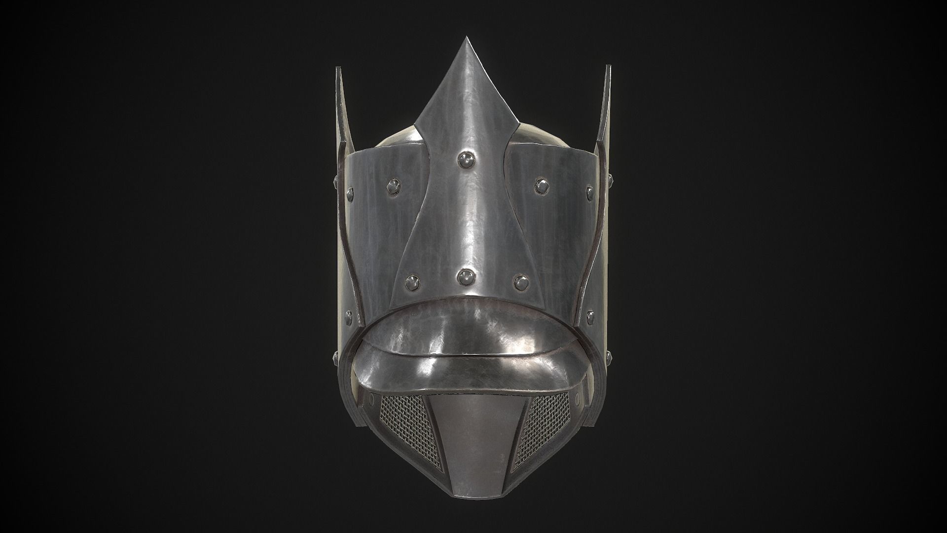 Knight Helmet 05 Low-poly 3D model_10