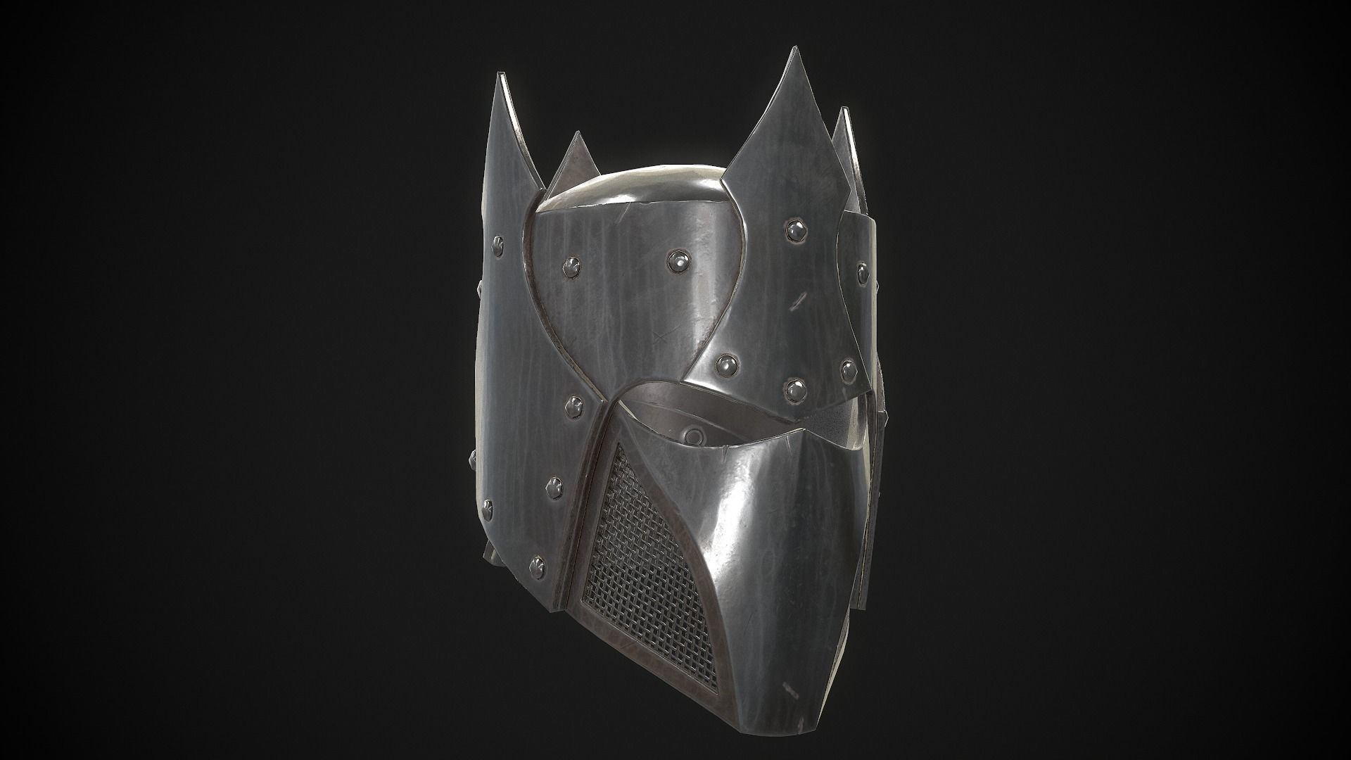 Knight Helmet 05 Low-poly 3D model_15