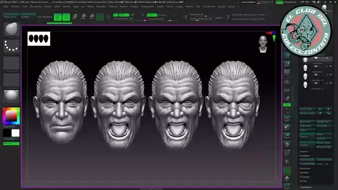Punisher 4 heads  set 