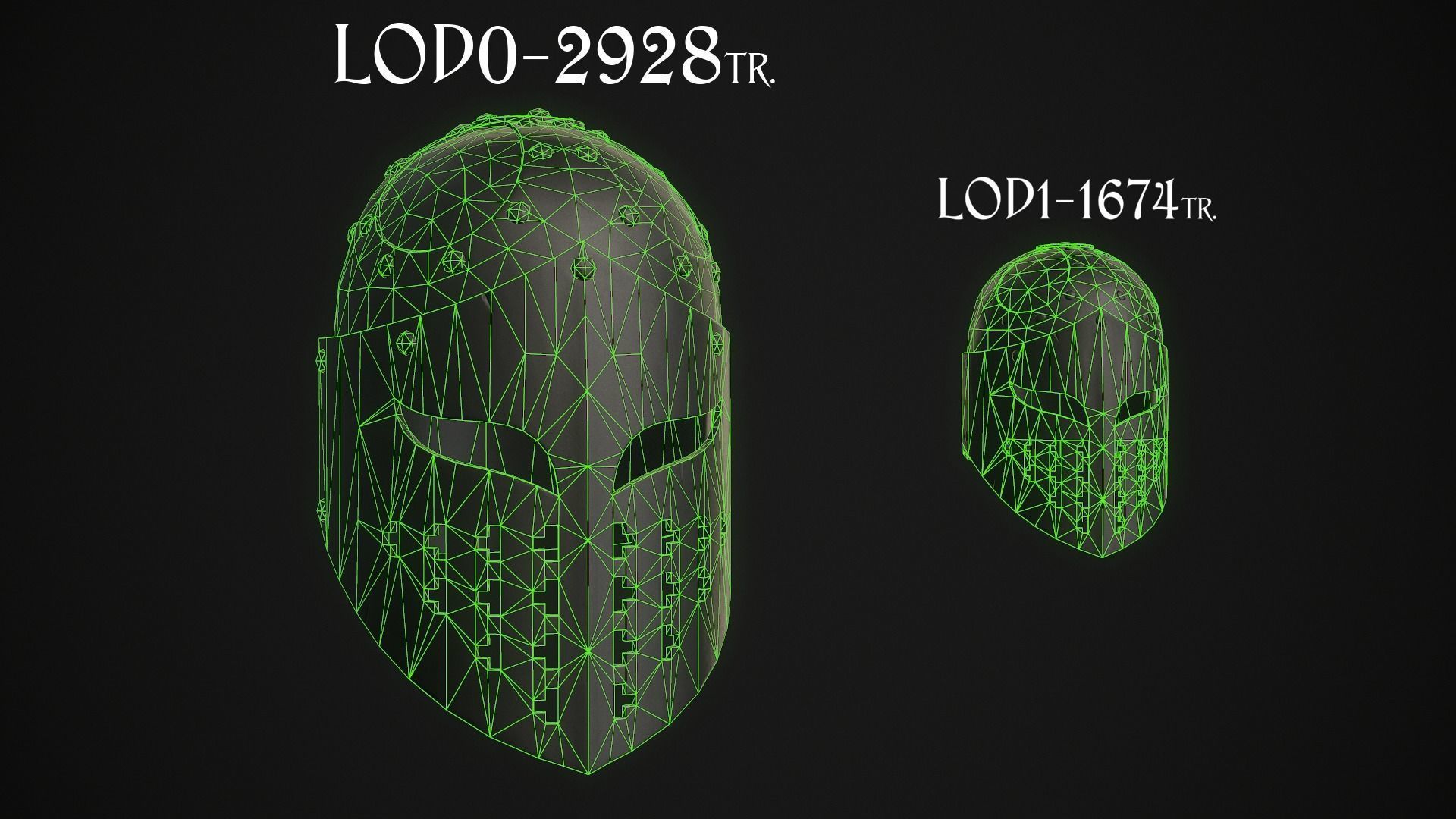 Knight Helmet 02 Low-poly 3D model_16