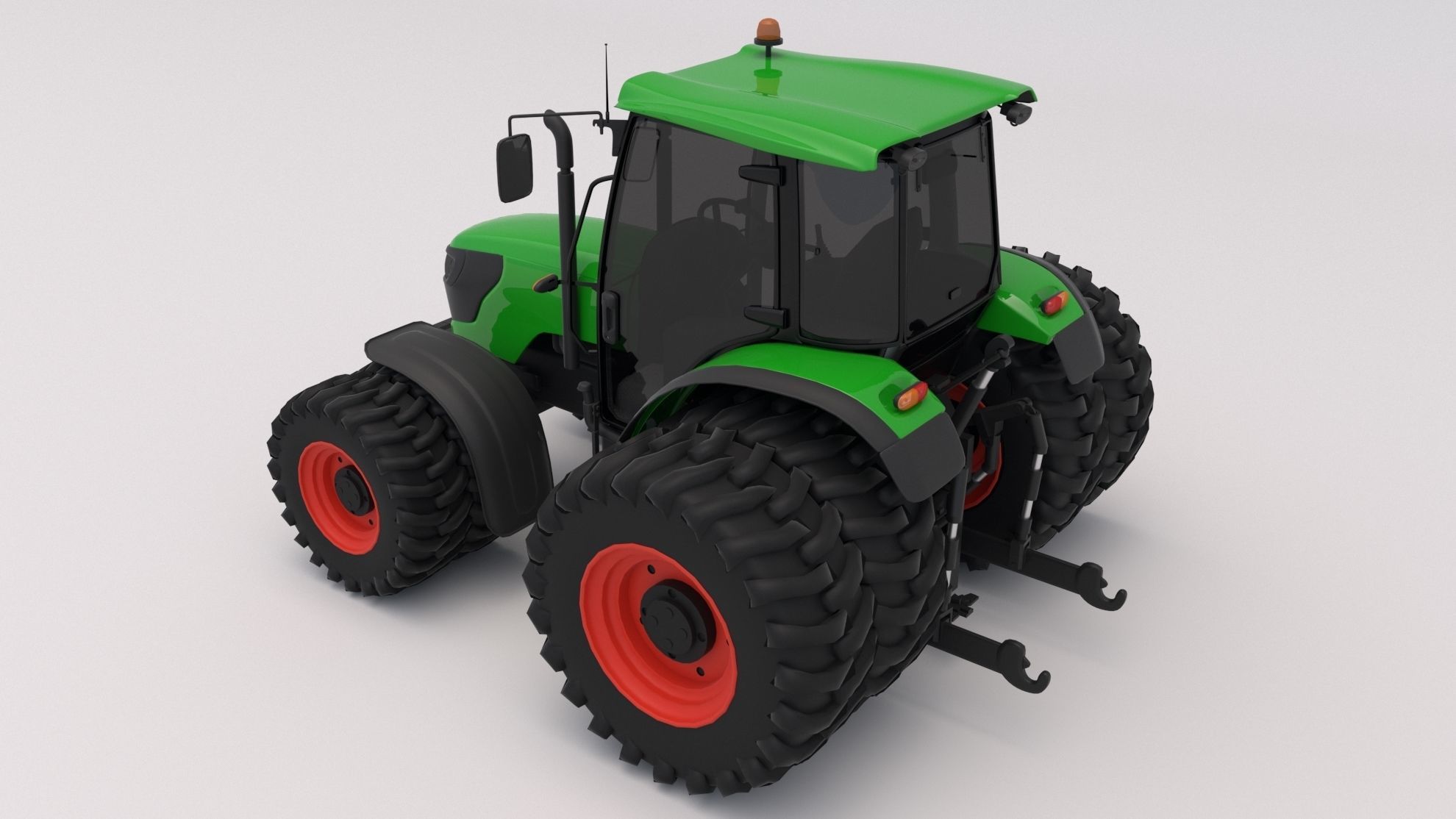 Generic Green Tractor 3D model_1