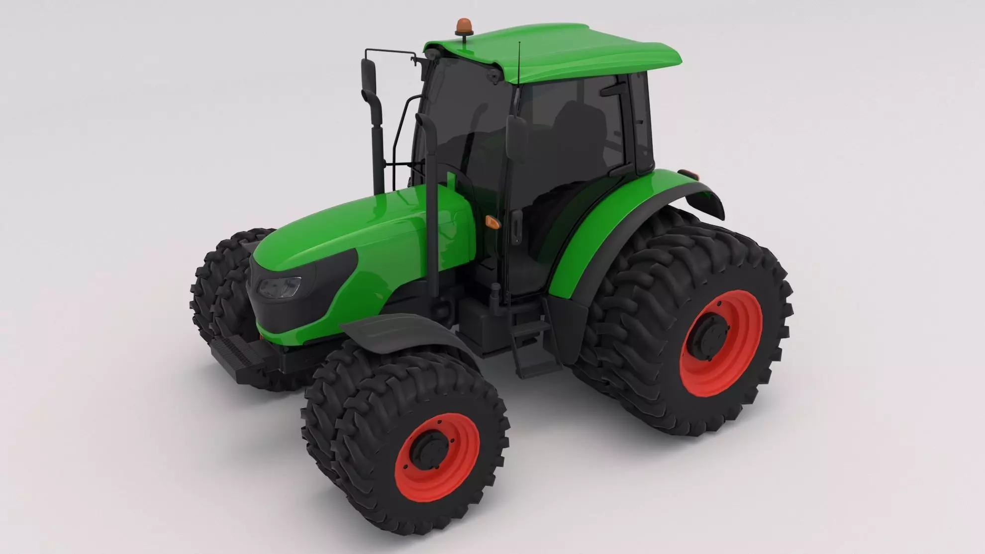 Generic Green Tractor 3D model_0