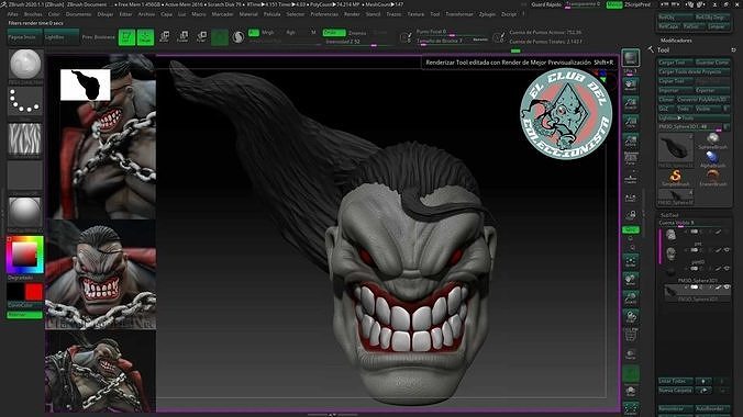 Pitt head sculpt  3D print model