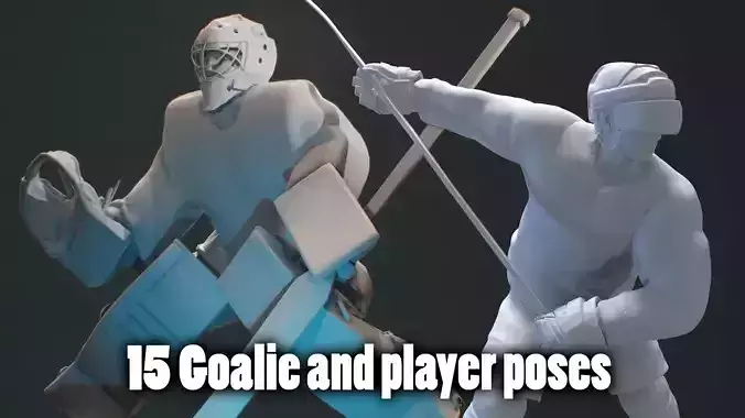 ULTIMATE HOCKEY POSES PACK MODEL NO TEXTURE  3D Model Collection
