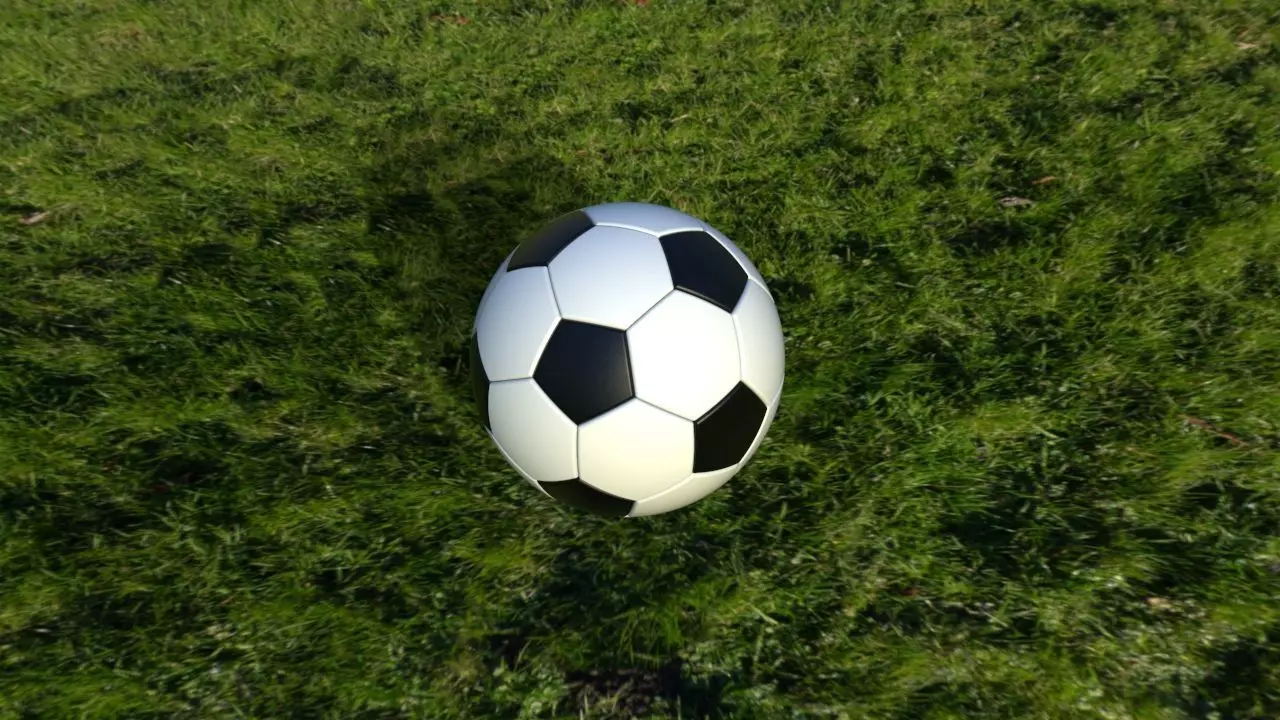 Football with full parameter football model 3D model