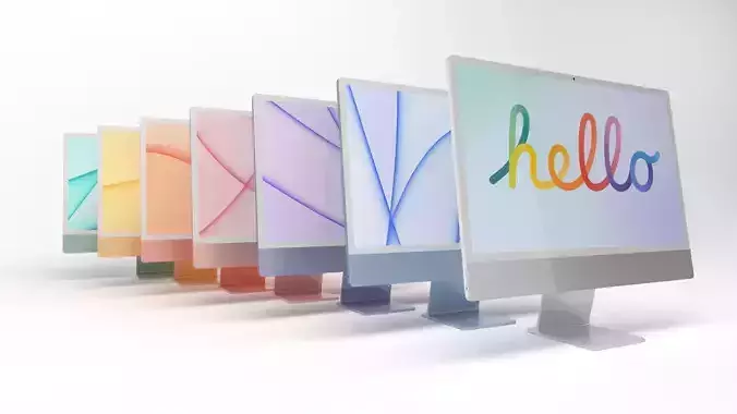 Apple iMac   Low-poly 3D model