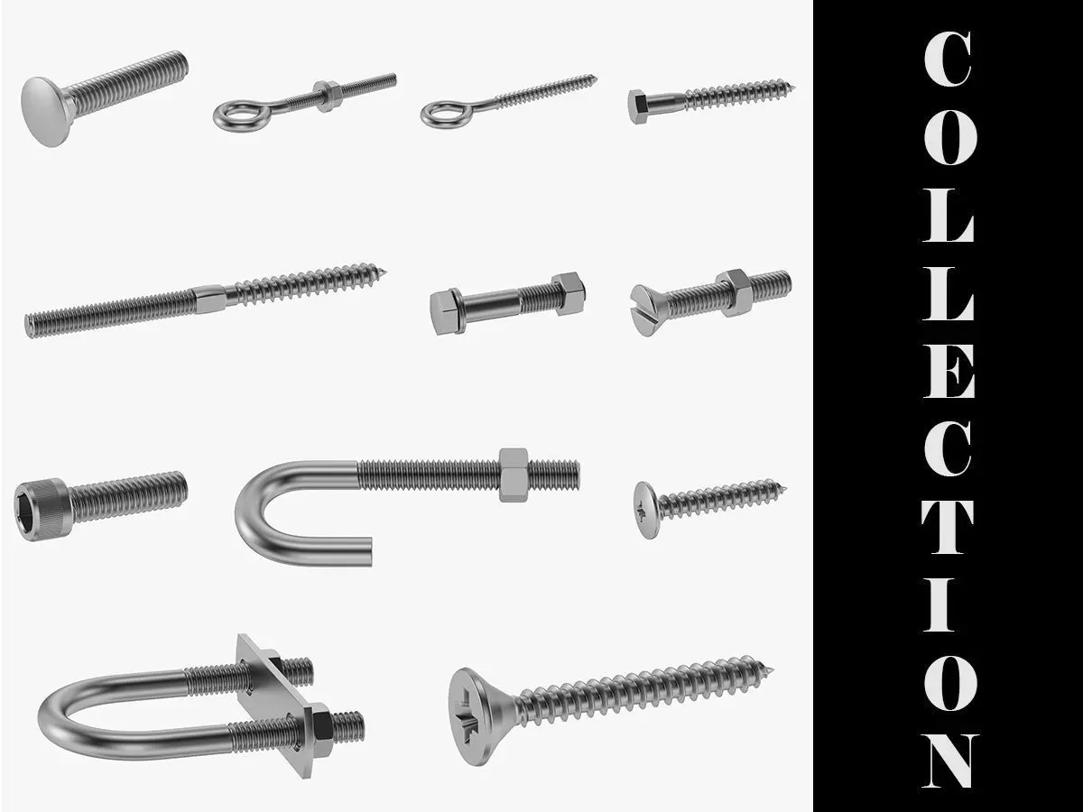 12 Bolts Collection 3D model_0