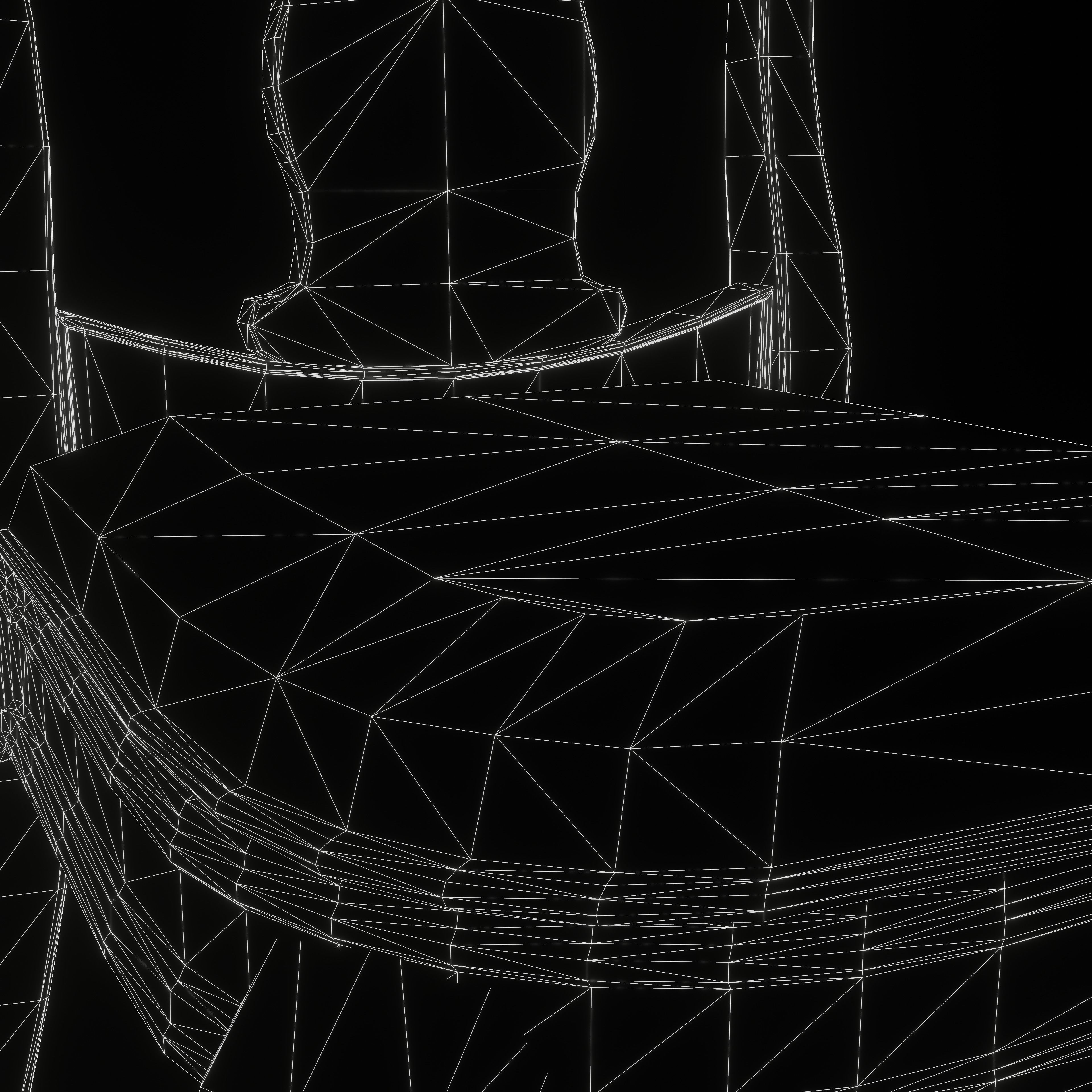 Low-Poly 3D Antique Chair Free low-poly 3D model_11