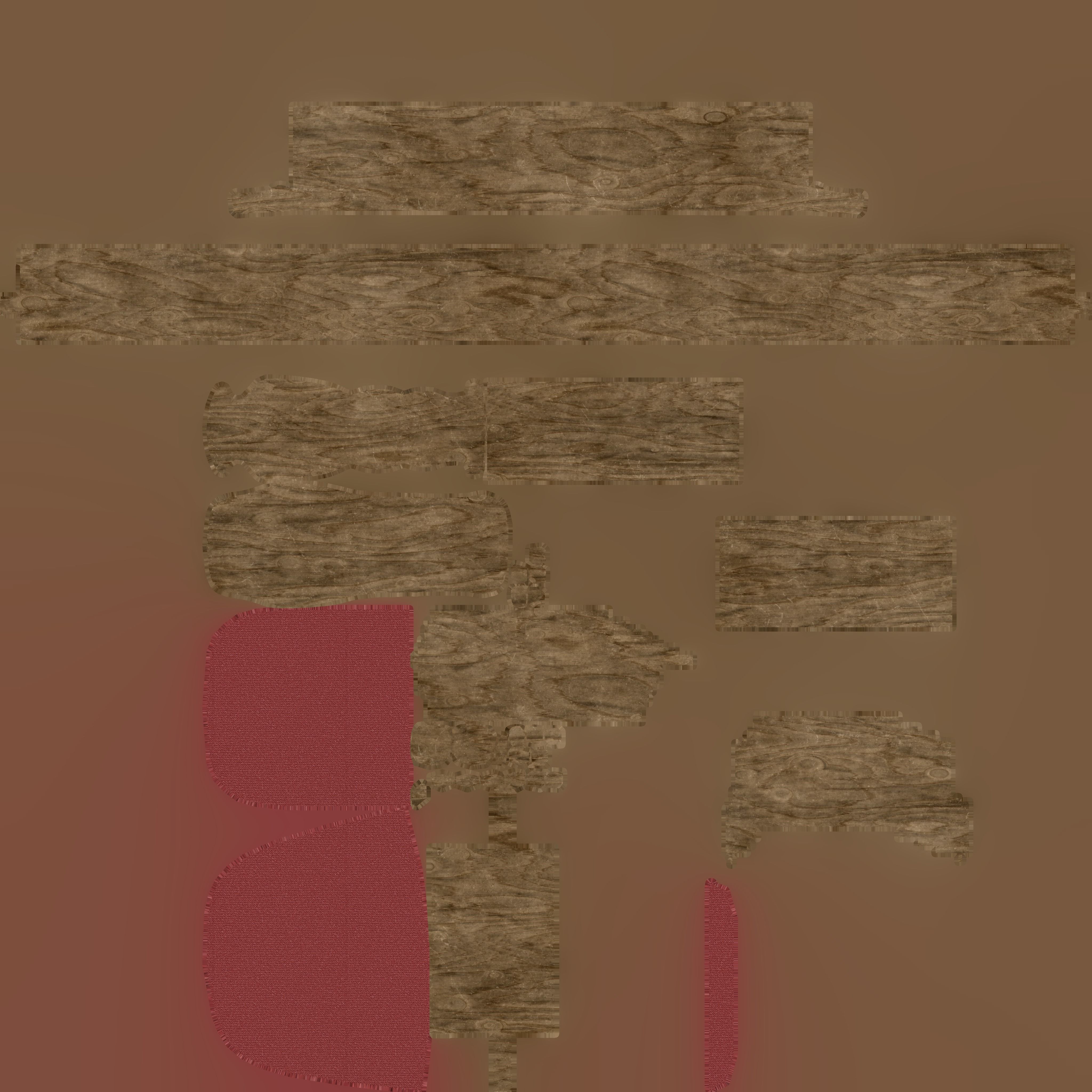 Low-Poly 3D Antique Chair Free low-poly 3D model_12