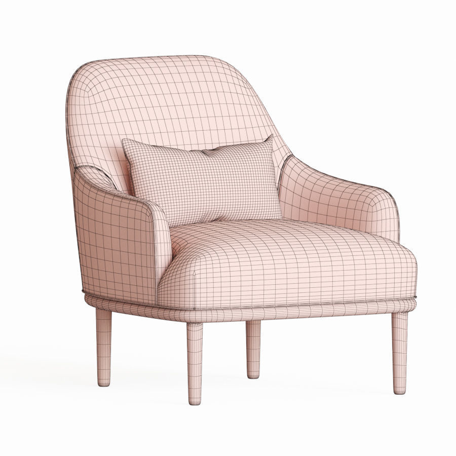 Sullivan Classic Occasional Armchair 3D model_3