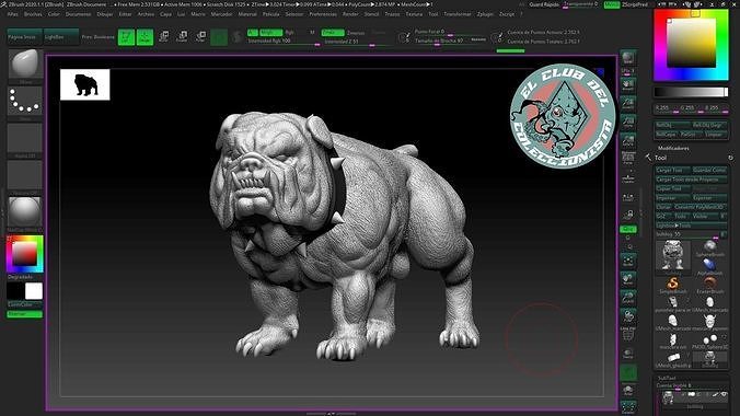 hunk Bulldog sculpt 3D print model