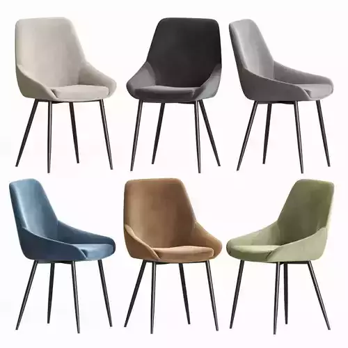 Alfie Fabric Dining Chair Interiorsecrets 3D model