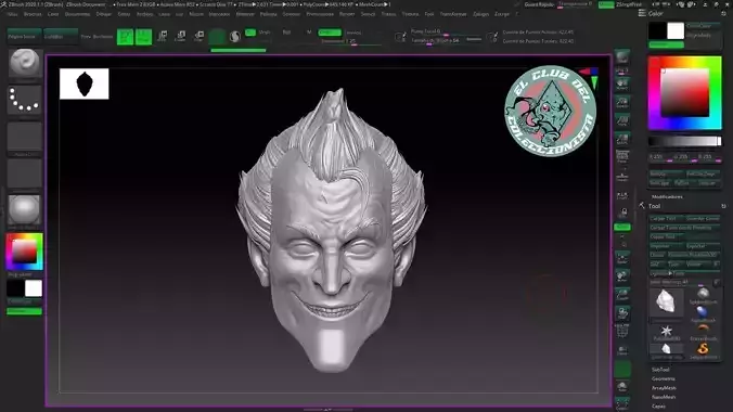 joker head head sculpt 