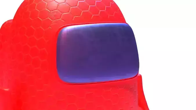 fully rigged RED Among us Character