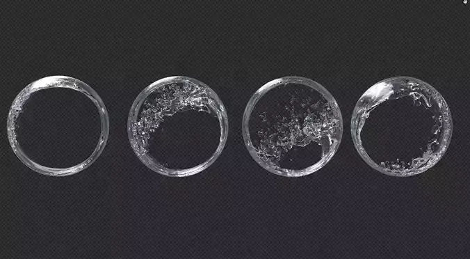 Water Splash  Circle Animation 3D model