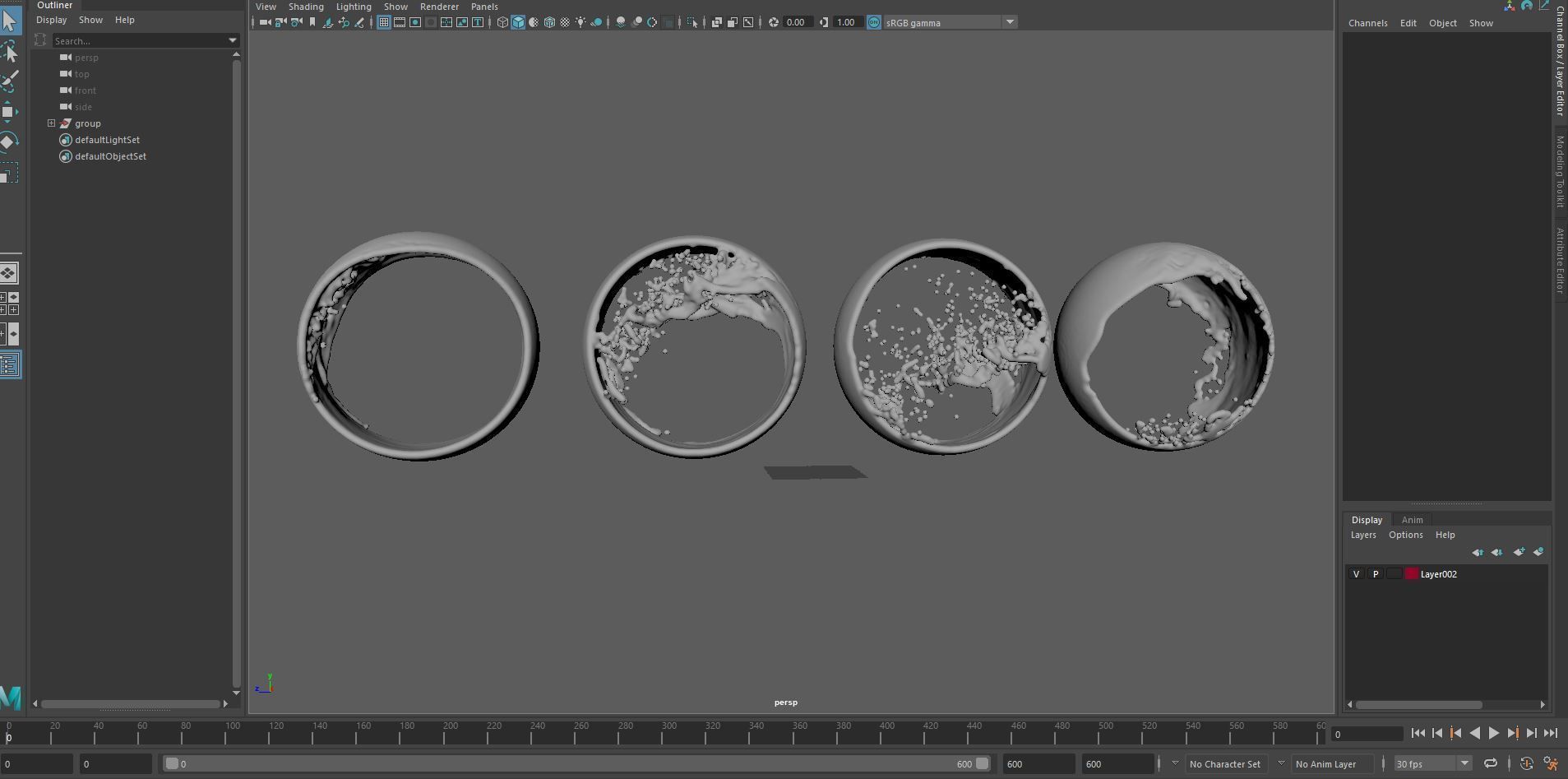 Water Splash  Circle Animation 3D model_4