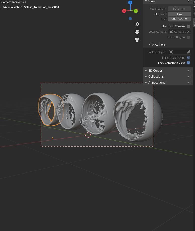 Water Splash  Circle Animation 3D model_6
