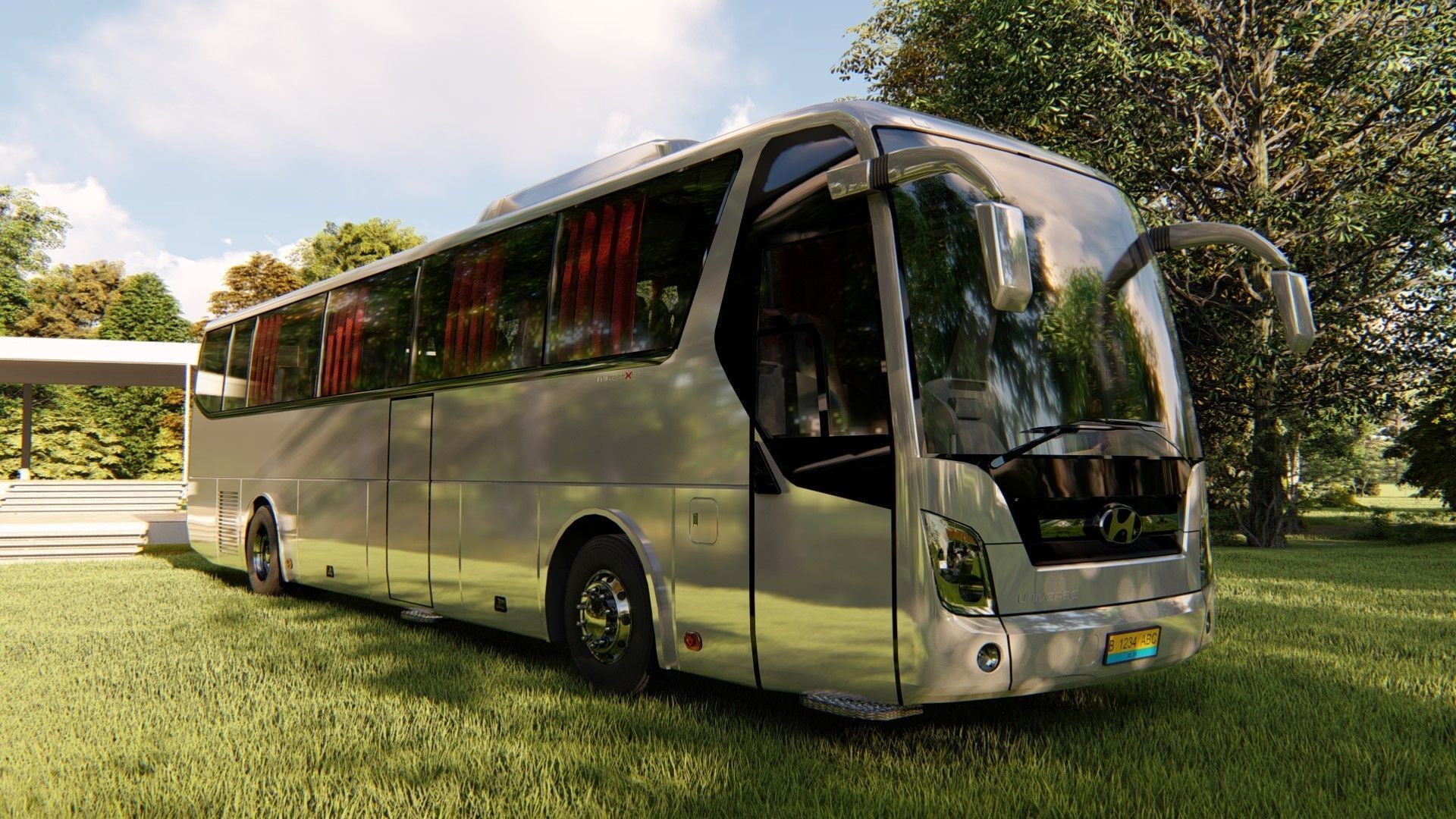 Hyundai Universe Xpress Noble Bus 2007 3D model_8