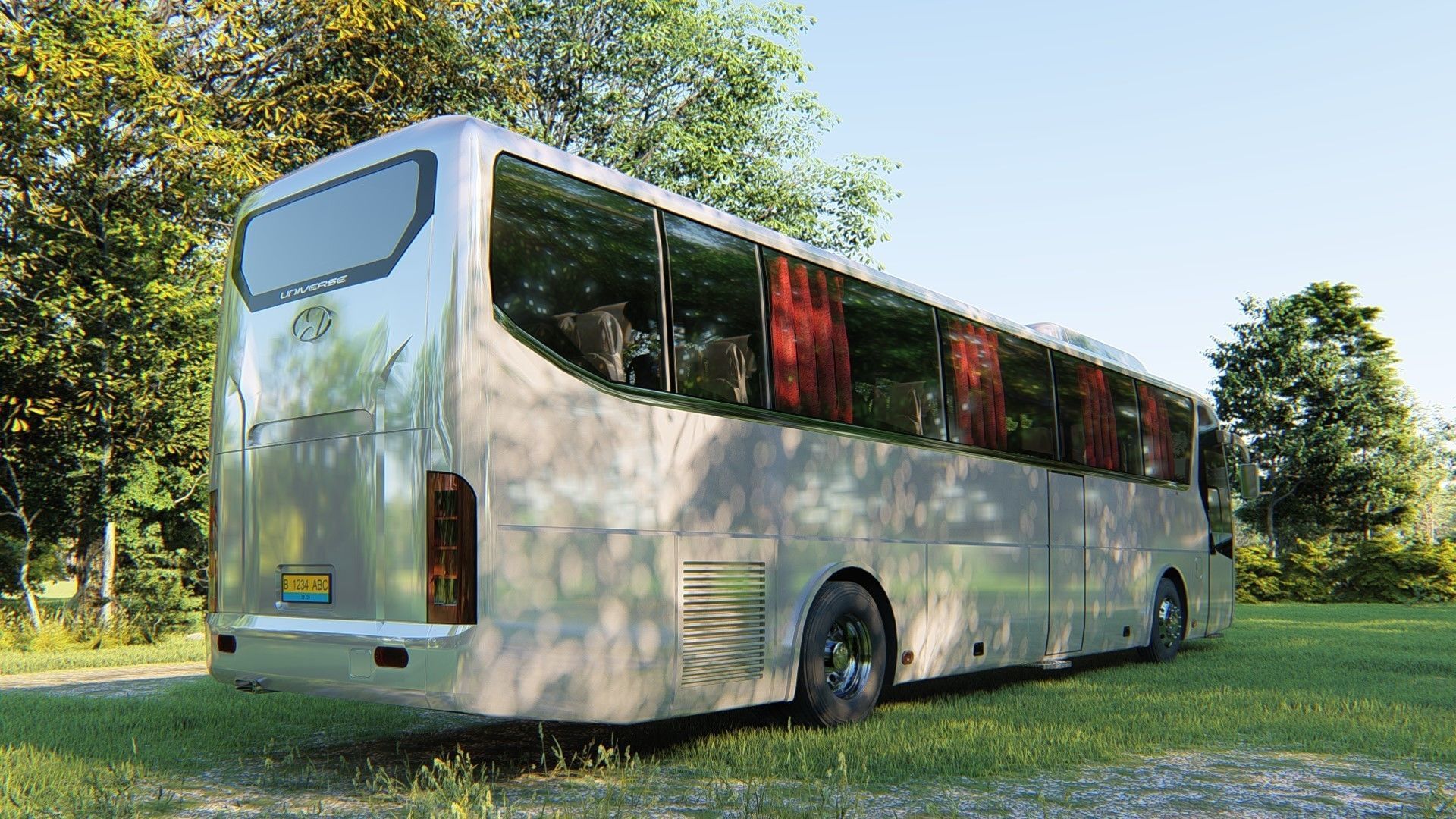 Hyundai Universe Xpress Noble Bus 2007 3D model_2