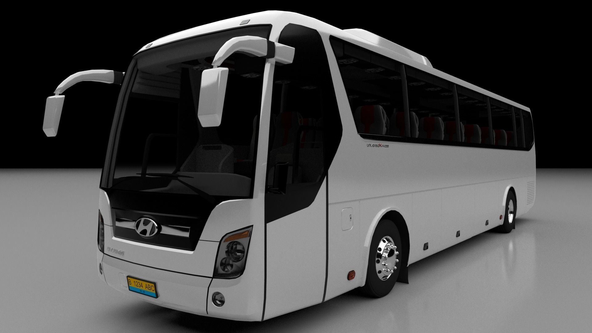 Hyundai Universe Xpress Noble Bus 2007 3D model_9