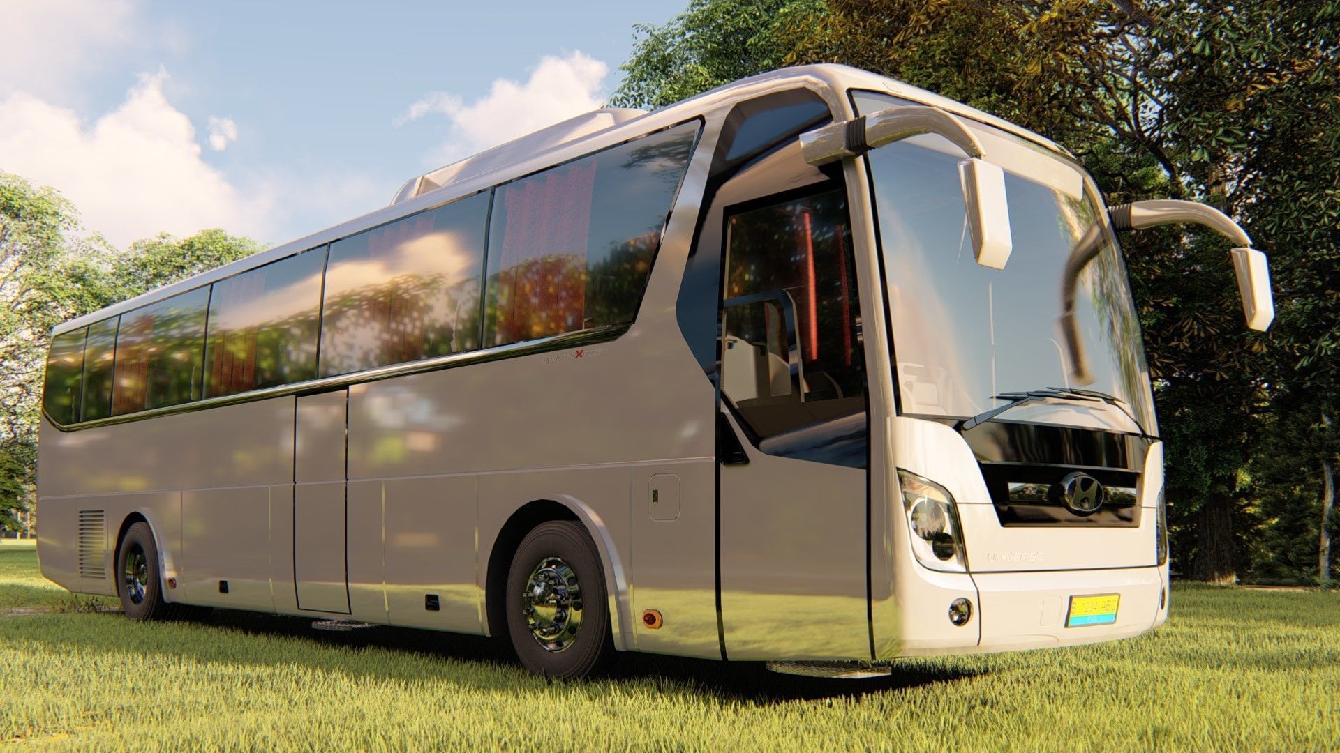 Hyundai Universe Xpress Noble Bus 2007 3D model_1
