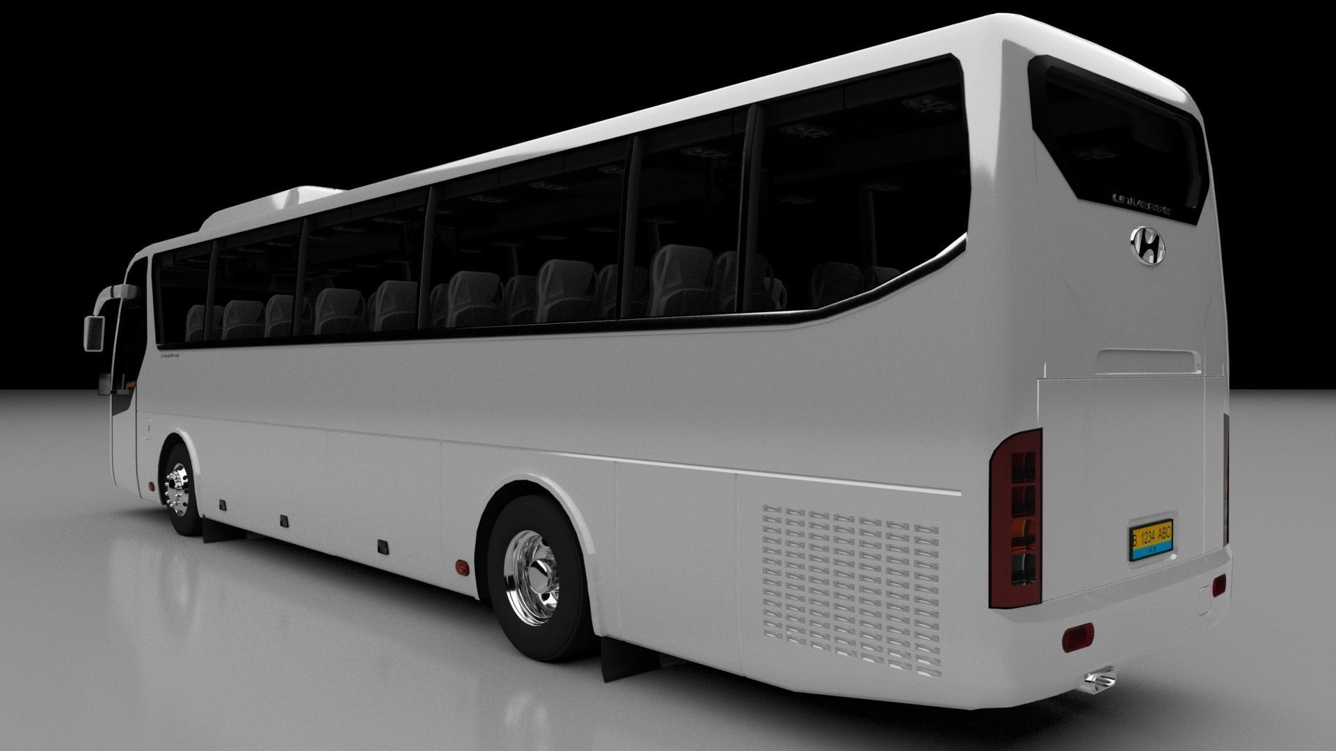 Hyundai Universe Xpress Noble Bus 2007 3D model_14