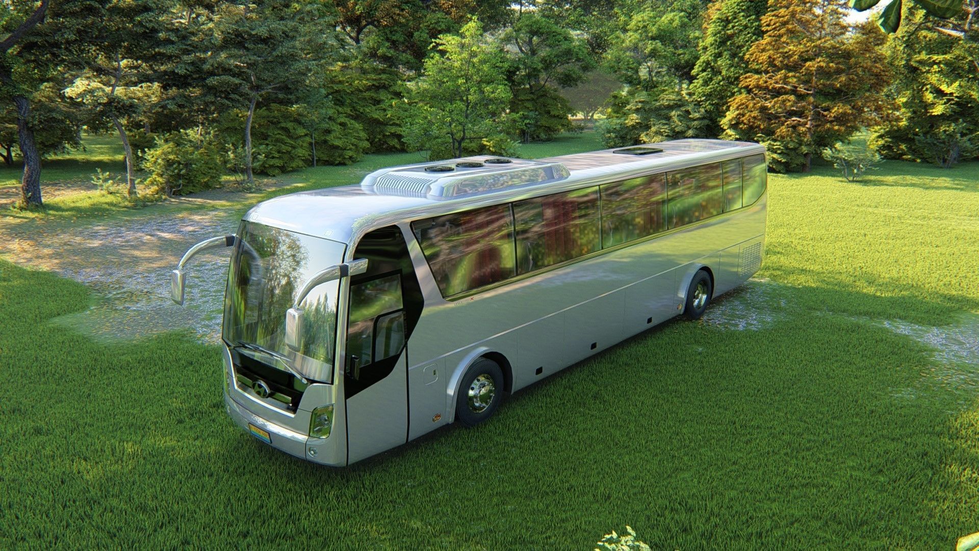 Hyundai Universe Xpress Noble Bus 2007 3D model_4