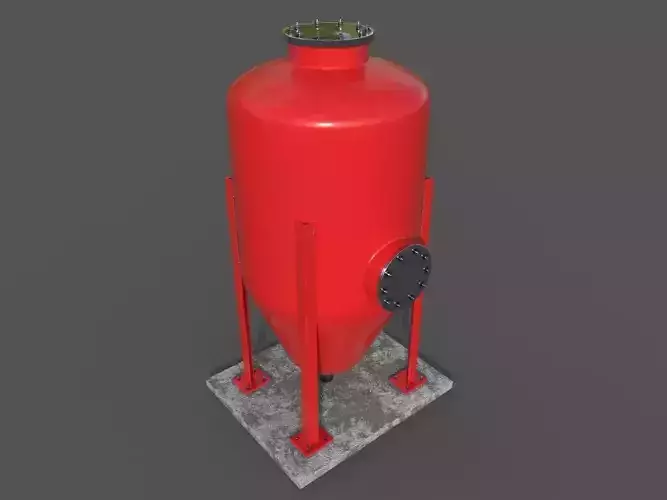 Oil tank Low-poly 3D model
