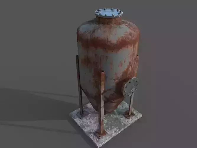 Oil tank Low-poly 3D model