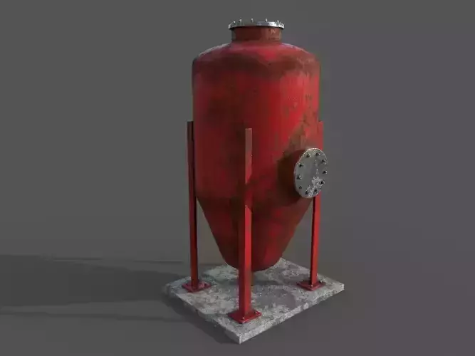 Oil tank  Low-poly 3D model