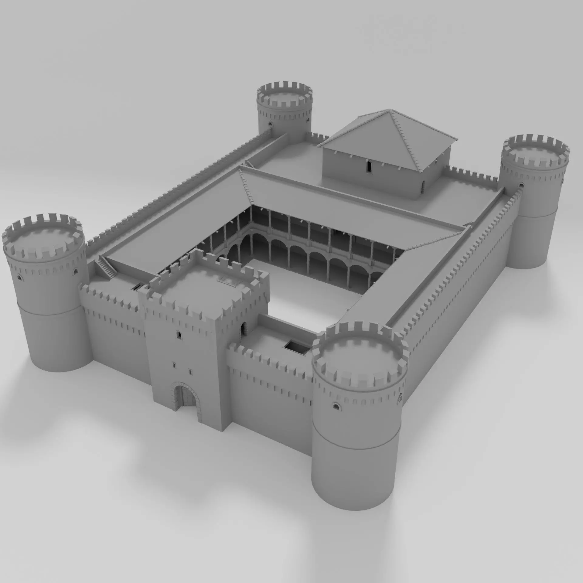 Medieval castle Free low-poly 3D model