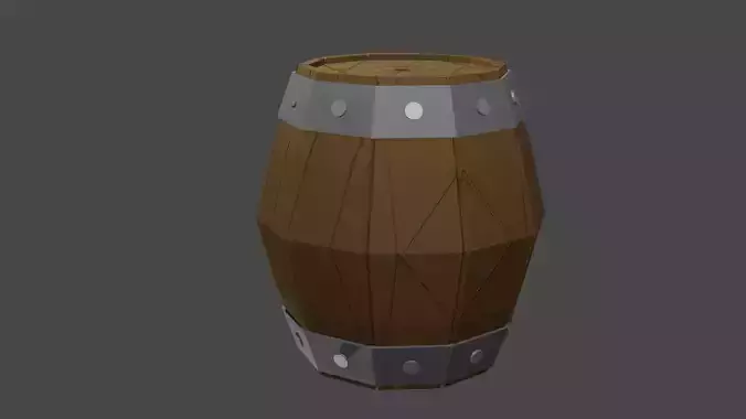 Low Poly Barrel