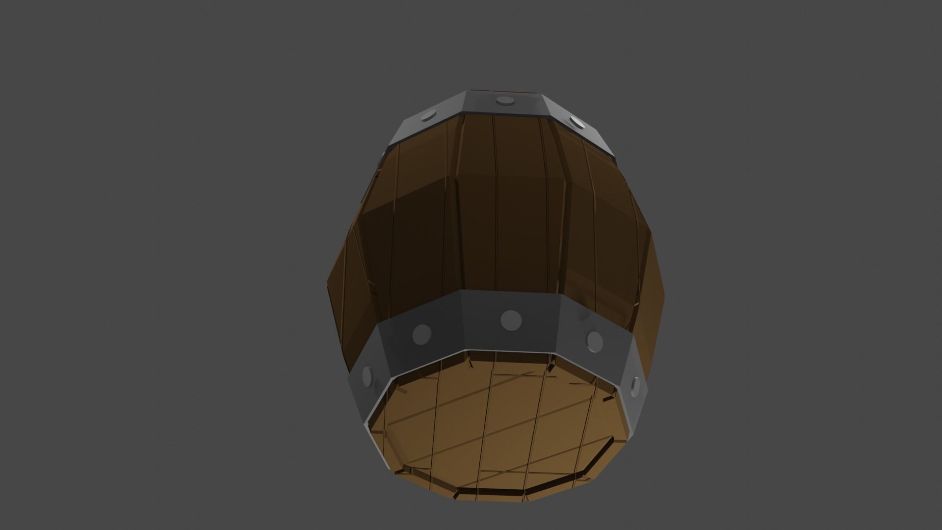 Low Poly Barrel Free low-poly 3D model_2