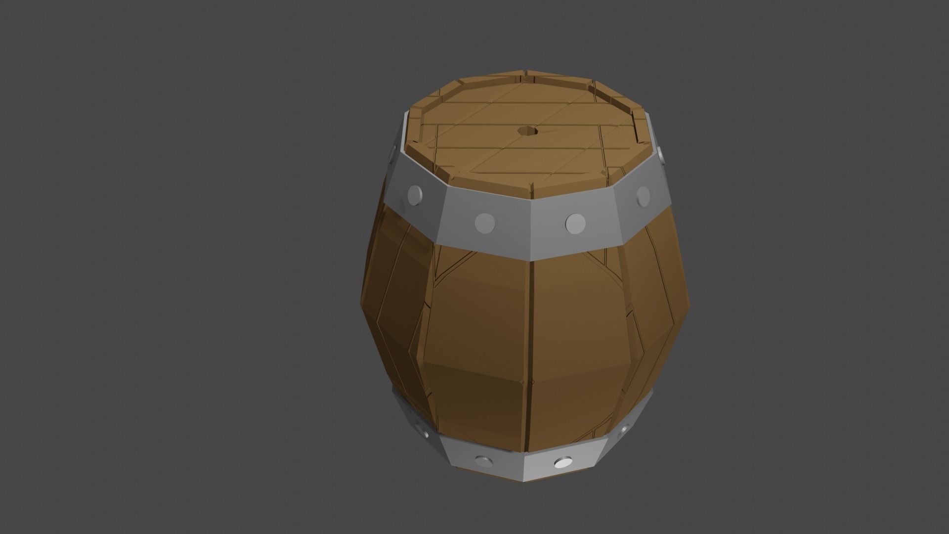 Low Poly Barrel Free low-poly 3D model_1