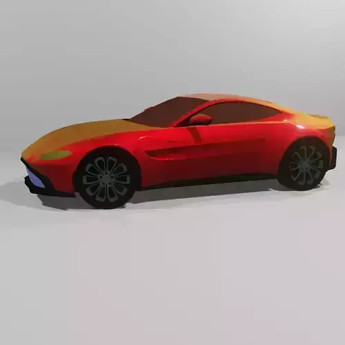 Low Poly Car 3D model For Gaming