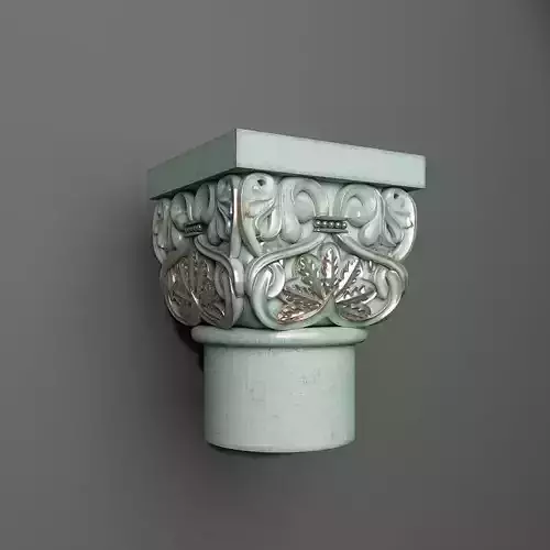 Capital ornate wall sconce 3D print model