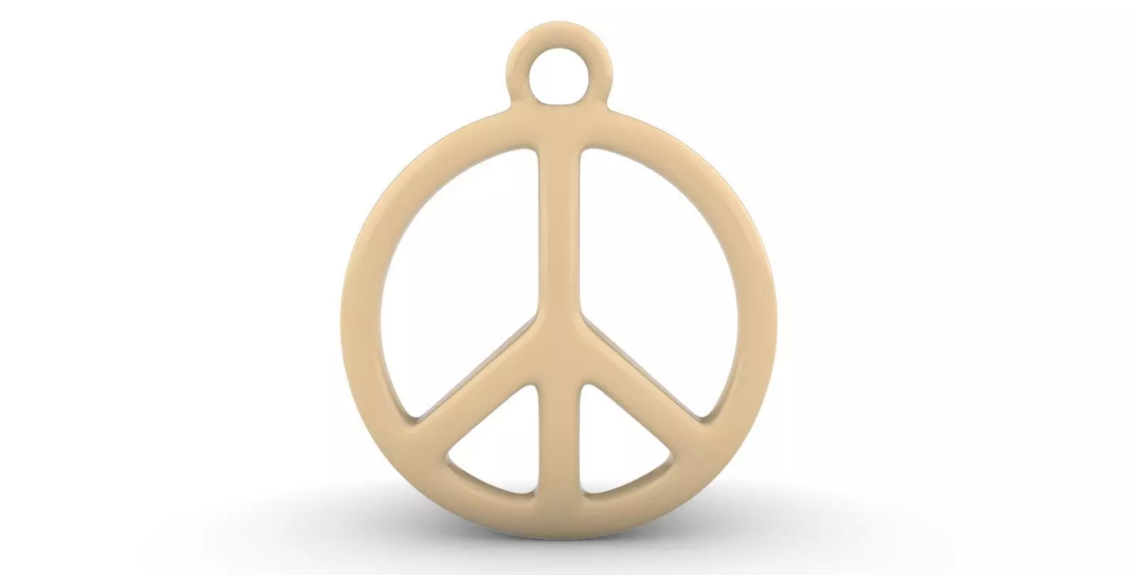 Peace Pendant 3D print model_0